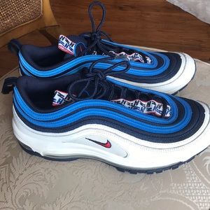 NIKE Air Max97 Pull Tab Obsidian White Sz 9.5 Men.